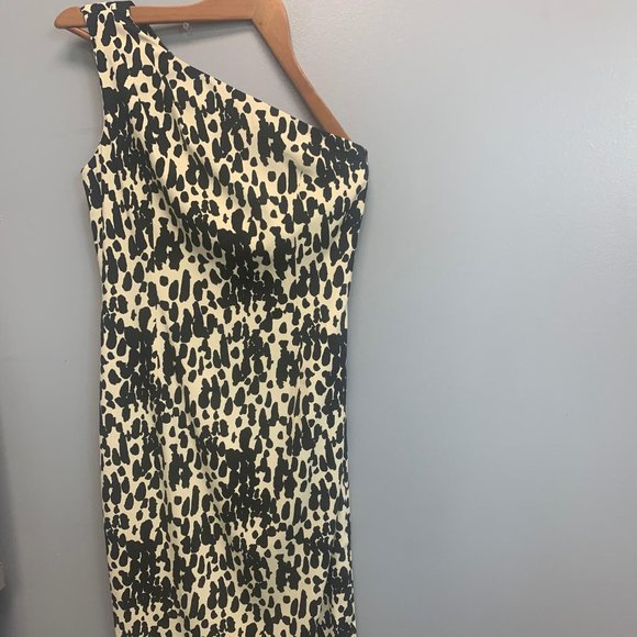 Michael Kors One Shoulder Animal Print Dress - Picture 2 of 5